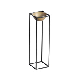 Aberto Design Maceta Decorativa GED-020-A Negro y Dorado